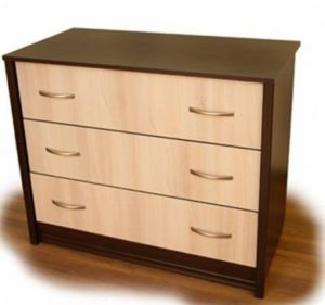 chest of drawers made of MDF and chipboard