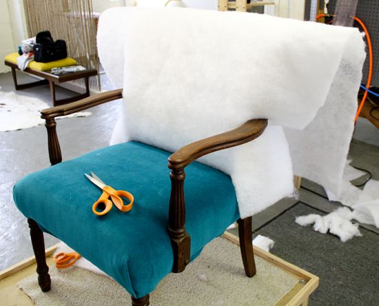 DIY armchair from a chair