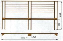 Do-it-yourself bed made from a profile pipe (drawing)
