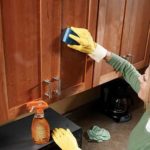 cleaning cabinets