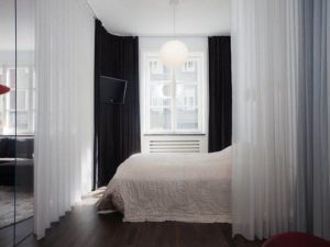 Separate the bed with curtains
