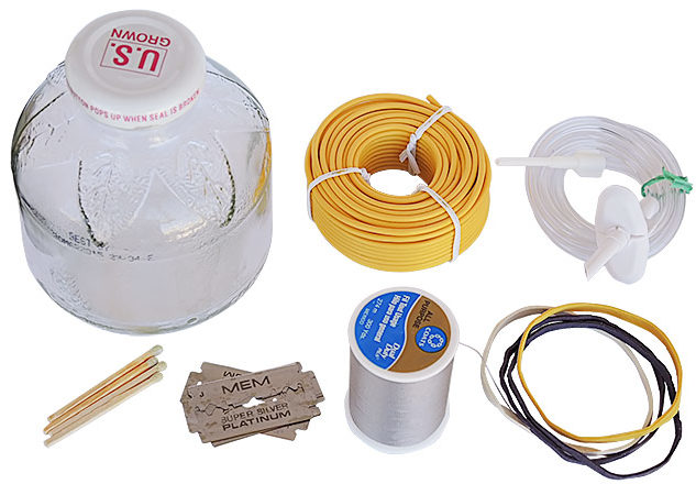 DIY materials for a steam cleaner.