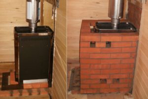 Iron or brick stove