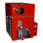Furnace running on waste oil.
