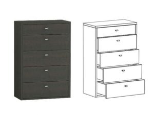 checking the chest of drawers for defects