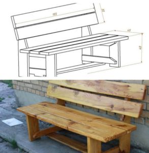 bench drawing 