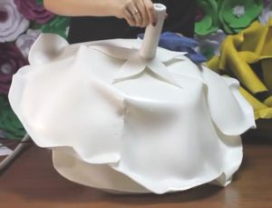 assembling a flower from isolon