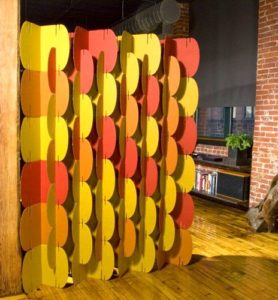 DIY cardboard screen ovals 