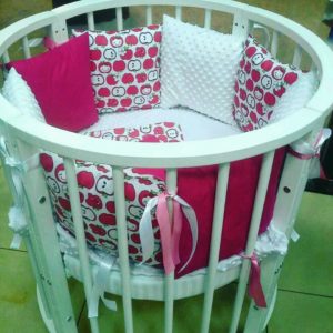 Bumpers for a baby crib