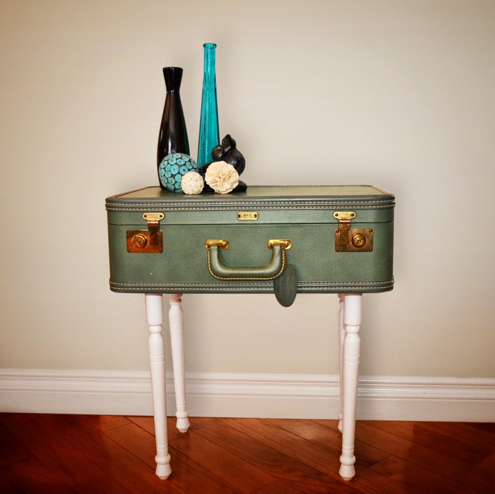 Table from a suitcase.