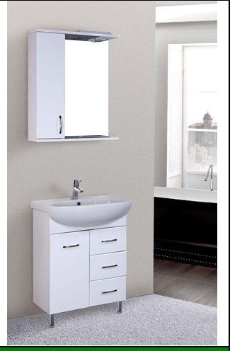 Washbasin with cabinet.