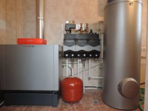 installed gas boiler