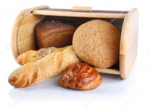 Wooden bread box