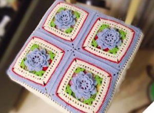 niniting na takip para sa dumi