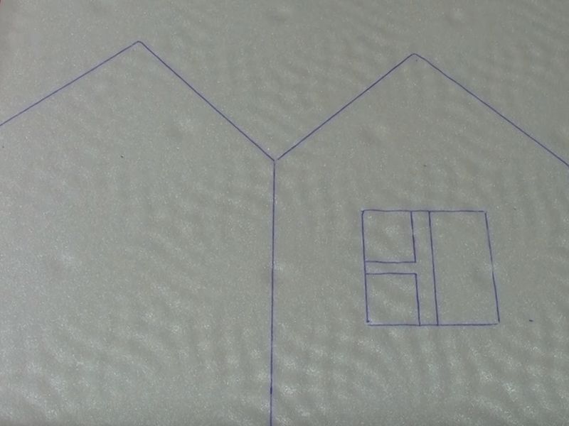 Drawing of Santa Claus's house.