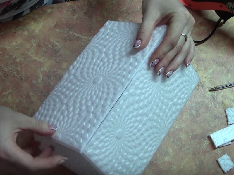 making the roof of Santa Claus's house.