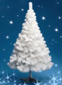 White Christmas tree in a classic interior