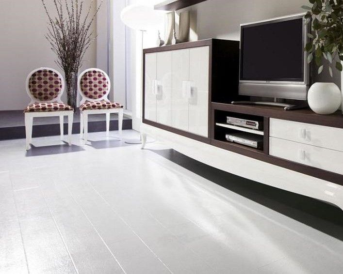 White laminate in a minimalist interior.
