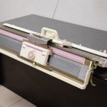 The working principle of a knitting machine.