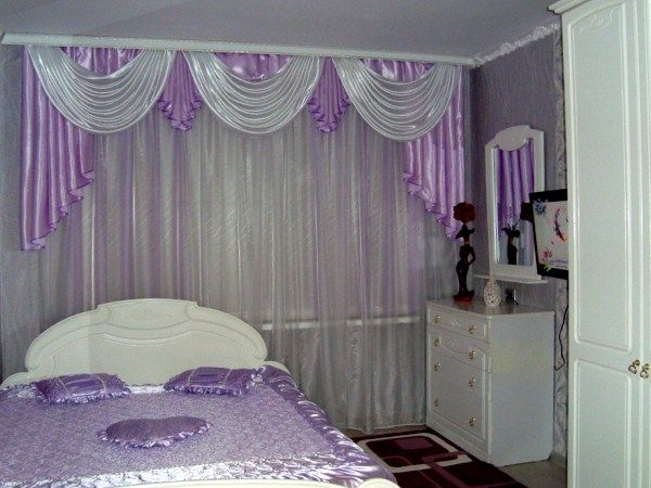 White and purple bedroom.