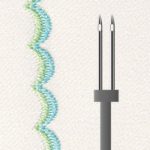 Decorative finishing with double needle.