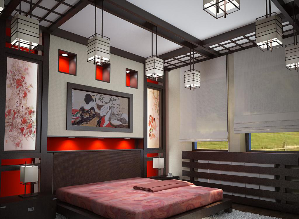 Chinese style bedroom design