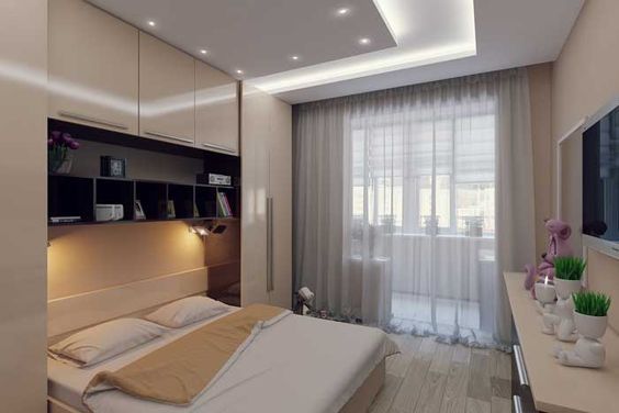 Bedroom design with balcony