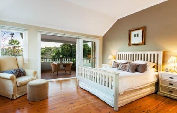 Bedroom design with balcony