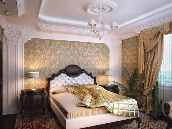 Stucco molding is an element of a classic interior.