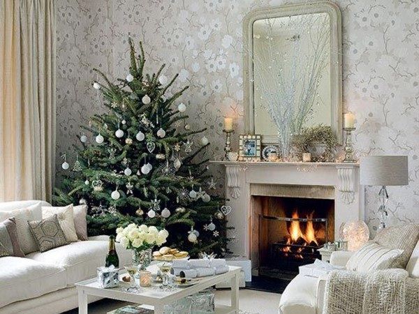 Christmas tree in the interior.