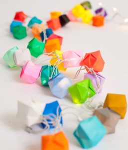 Origami style lanterns