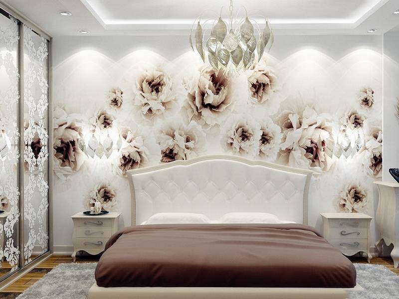 Photo wallpaper for the bedroom.