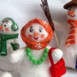 DIY cotton wool toys for the Christmas tree