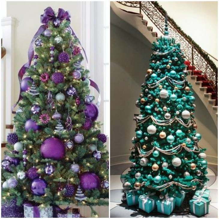 Interesting ideas for decorating a Christmas tree with balls
