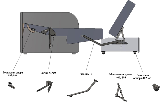 What does the chair-bed consist of?