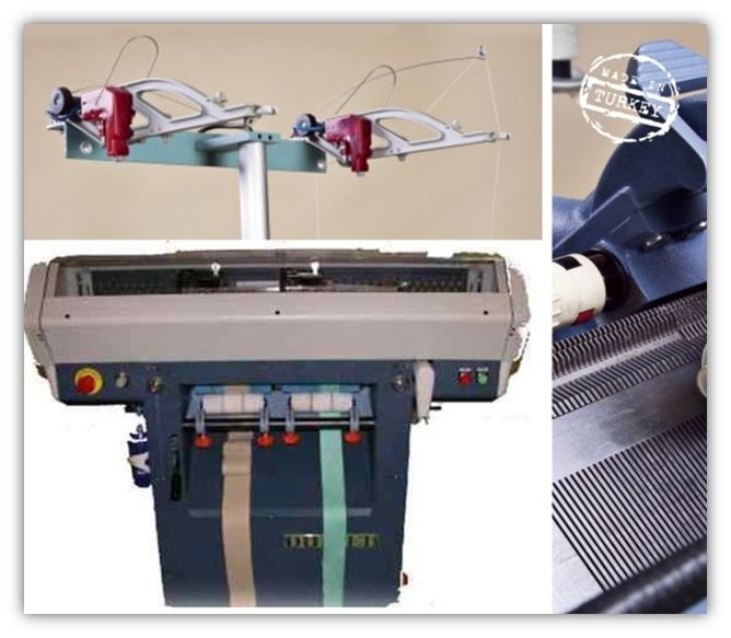 What does a knitting machine consist of?