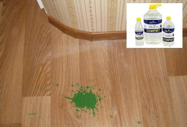 How to clean a paint stain from linoleum.