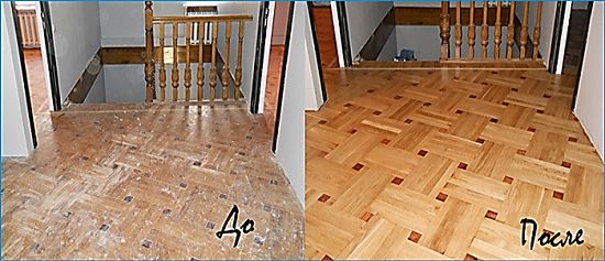 Looping: before and after photos.