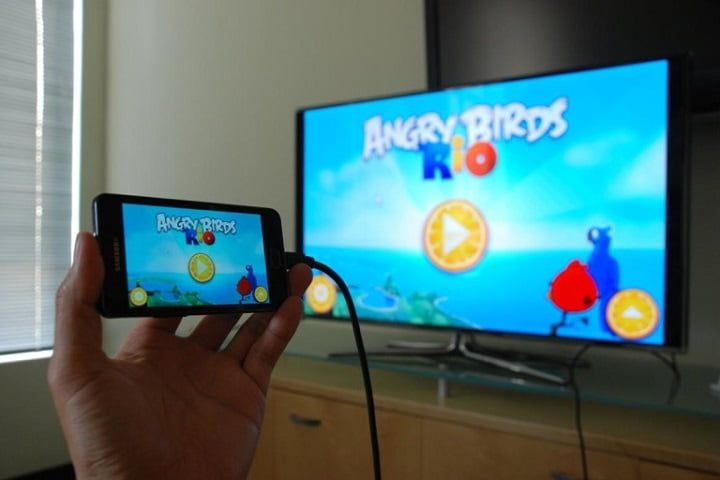 How to connect a smartphone to the TV.