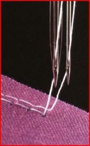 How to sew with a double needle.