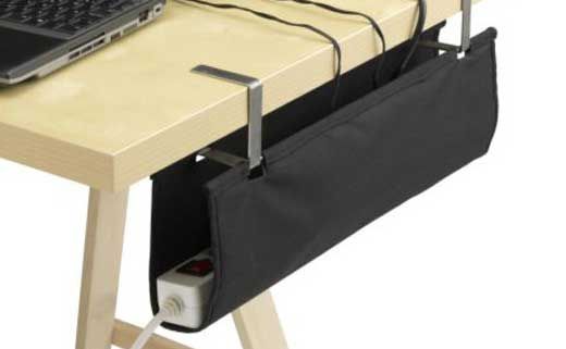 How to hide computer wires under a table