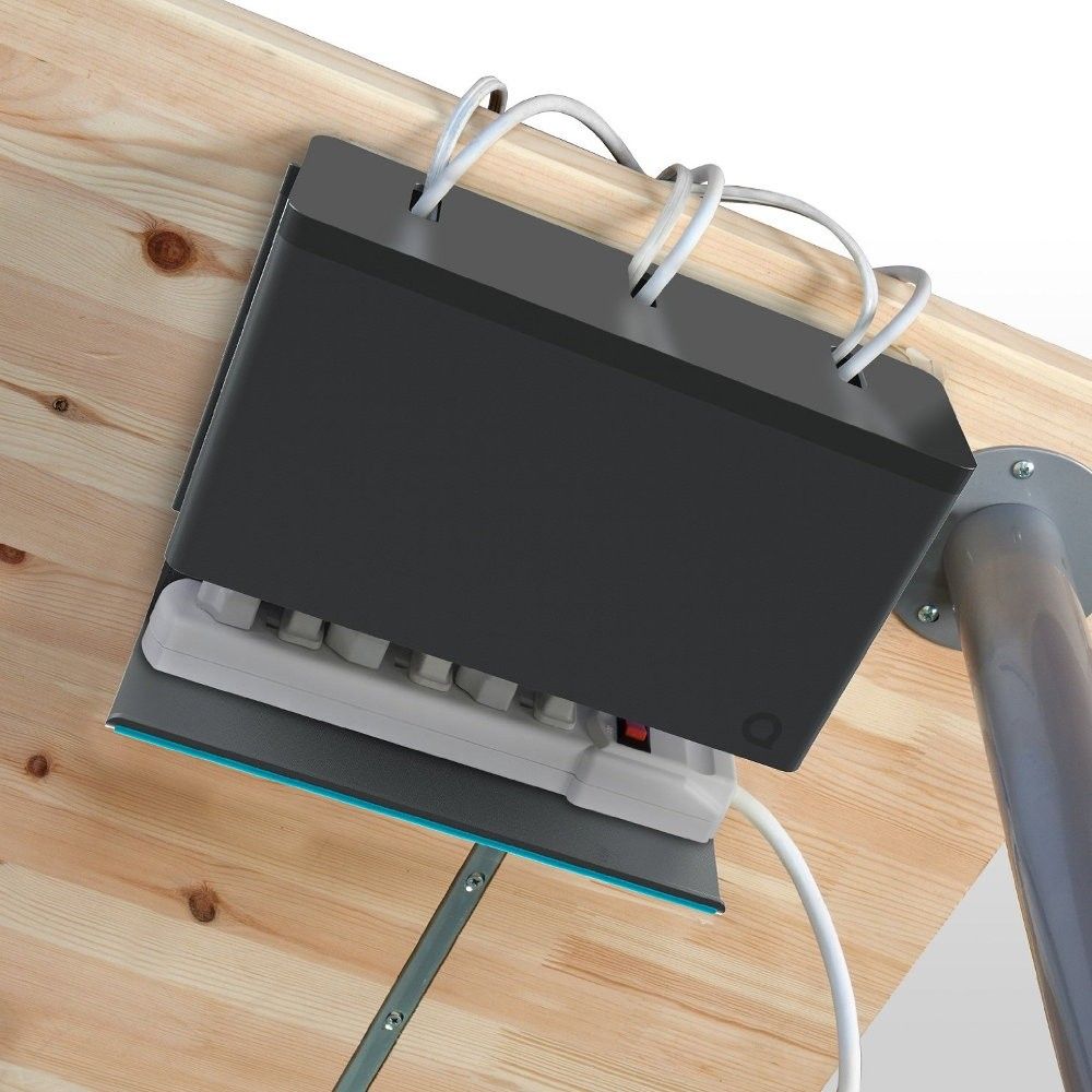 How to hide computer wires under a table
