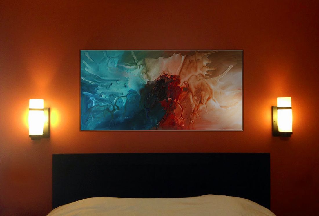 What picture to hang above the bed in the bedroom