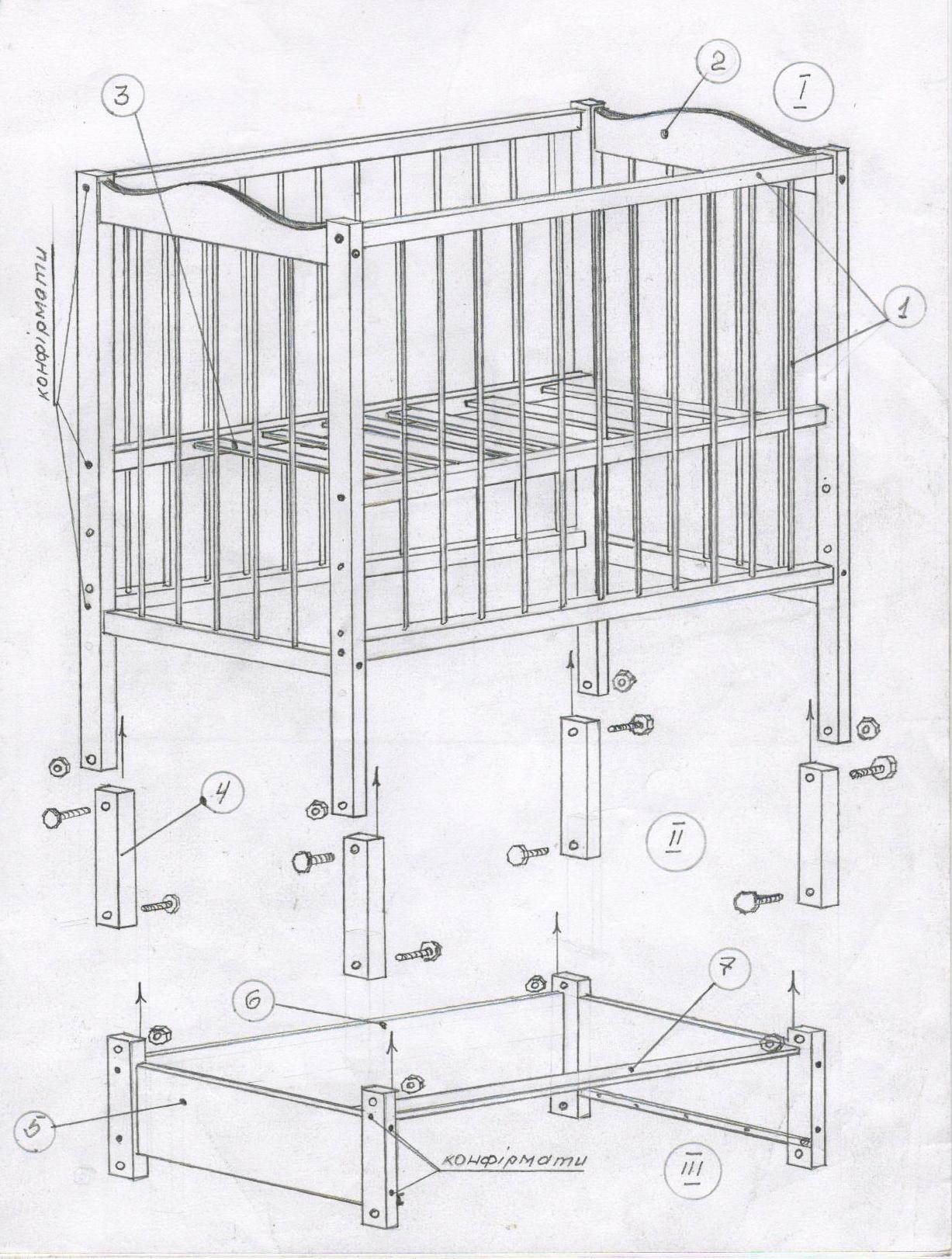 Drawing of a crib. Master-klass-detskoj-krovatki-svoimi-rukami 4