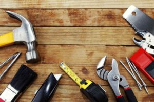Tools for making a table.