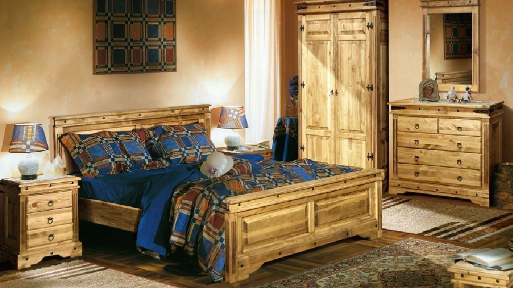 Country furniture for the bedroom.