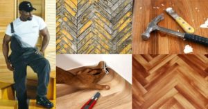 Laying linoleum on parquet