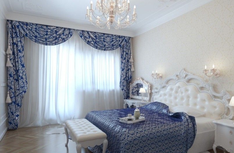 Features of modern design of curtains for the bedroom.