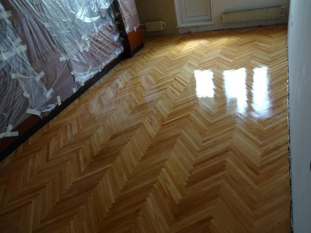 Parquet after sanding.