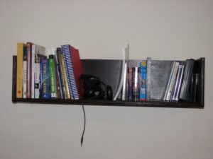 DIY book shelf with one section